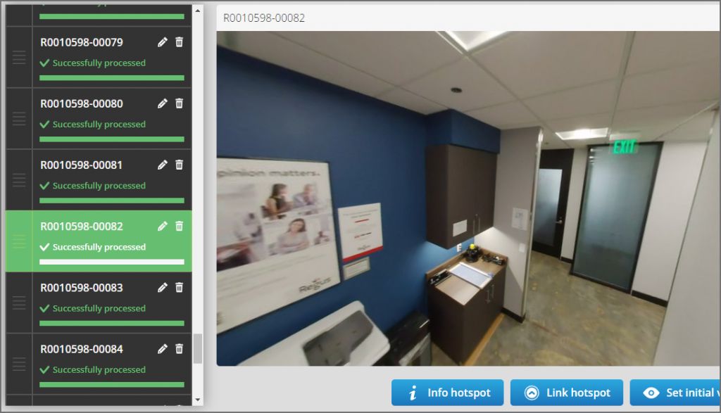 Editing  image from a 360 camera for construction with Marzipano