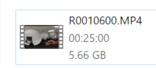 25 minute THETA X 8K video at 2fps